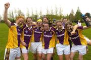 21 April 2007; Wexford players celebrate after victory over Sligo. Suzuki Ladies National Football League Division 2 Semi-Final, Sligo v Wexford, Banagher, Co. Offaly. Picture credit; Matt Browne / SPORTSFILE