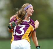 21 April 2007; Wexford's Bridget Curran and Lizzy Kent, no. 13, celebrate after the final whietle against Sligo. Suzuki Ladies National Football League Division 2 Semi-Final, Sligo v Wexford, Banagher, Co. Offaly. Picture credit; Matt Browne / SPORTSFILE