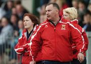 21 April 2007; Mayo manager Frank Browne issues instructions to his players. Suzuki Ladies National Football League Division 1 Semi-Final, Cork v Mayo, Banagher, Co. Offaly. Picture credit; Matt Browne / SPORTSFILE