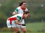 21 April 2007; Caroline McGing and Martha Carter, Mayo, celebrate after the final whistle against Cork. Suzuki Ladies National Football League Division 1 Semi-Final, Cork v Mayo, Banagher, Co. Offaly. Picture credit; Matt Browne / SPORTSFILE