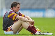 22 April 2007; Daniel Kenny, Kilkenny CBS, shows his disapointment after the game. All-Ireland Colleges Senior A Hurling Final, De La Salle, Waterford v Kilkenny CBS, Croke Park, Dublin. Picture credit: Pat Murphy / SPORTSFILE