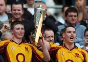 22 April 2007; Joint captains, David O' Sullivan, left, and Craig maloney, De La Salle, Waterford, celebrate at the end of the match. All-Ireland Colleges Senior A Hurling Final, De La Salle, Waterford v Kilkenny CBS, Croke Park, Dublin. Picture credit: David Maher / SPORTSFILE