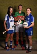 20 October 2014; #TheToughest – Milford Camogie star Ashling Thompson, Rower Inistioge's Kieran Joyce and Cratloe dual player Podge Collins are pictured at the launch of the AIB GAA Club Championships. For exclusive content and to see why the AIB Club Championships are #TheToughest follow us @AIB_GAA and on Facebook at facebook.com/AIBGAA. Picture credit: Stephen McCarthy / SPORTSFILE