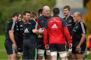20 October 2014; Munster players, from left to right, James Cronin, CJ Stander, Duncan Casey, Paul O'Connell, Peter O'Mahony, Dave Foley and BJ Botha during squad training ahead of their European Rugby Champions Cup, Pool 1, Round 2, match against Saracens on Friday. University of Limerick, Limerick. Picture credit: Diarmuid Greene / SPORTSFILE