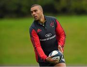 20 October 2014; Munster's Simon Zebo during squad training ahead of their European Rugby Champions Cup, Pool 1, Round 2, match against Saracens on Friday. University of Limerick, Limerick. Picture credit: Diarmuid Greene / SPORTSFILE