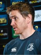 21 October 2014; Leinster's Eoin Reddan during a press conference ahead of their European Rugby Champions Cup, Pool 2, Round 2, match against Castres on Sunday. Leinster Rugby Press Conference, Leinster Rugby HQ, Belfield, Dublin. Picture credit: Ramsey Cardy / SPORTSFILE