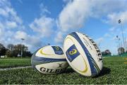 21 October 2014; A general view of European Rugby Champions Cup balls. Leinster Rugby Squad Training, Rosemount, Belfield, Dublin. Picture credit: Ramsey Cardy / SPORTSFILE