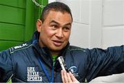 21 October 2014; Connacht head coach Pat Lam during a press conference ahead of their European Rugby Challenge Cup, Pool 2, Round 2, match against Exeter Chiefs on Saturday. The Sportsground, Galway. Picture credit: Diarmuid Greene / SPORTSFILE