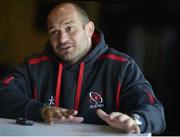 21 October 2014; Ulster Rugby's Rory Best during a press conference ahead of their European Rugby Champions Cup, Pool 3, Round 2, match against Toulon on Saturday. Ulster Rugby Press Conference, Kingspan Stadium, Ravenhill Park, Belfast, Co. Antrim.