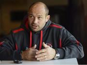 21 October 2014; Ulster Rugby's Rory Best during a press conference ahead of their European Rugby Champions Cup Pool3, Round 2, match against Toulon on Saturday. Ulster Rugby Press Conference, Kingspan Stadium, Ravenhill Park, Belfast, Co. Antrim.