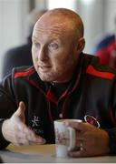 21 October 2014; Ulster Rugby head coach Neil Doak during a press conference ahead of their European Rugby Champions Cup Pool3, Round 2, match against Toulon on Saturday. Ulster Rugby Press Conference, Kingspan Stadium, Ravenhill Park, Belfast, Co. Antrim.