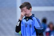 23 October 2014; Cain O'Halloran, St. Mary's BNS, Booterstown, reacts after defeat in the Sciath Clanna Gael Final. Allianz Cumann na mBunscol Finals, Croke Park, Dublin. Picture credit: Pat Murphy / SPORTSFILE