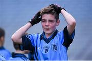 23 October 2014; Cain O'Halloran, St. Mary's BNS, Booterstown, reacts after defeat in the Sciath Clanna Gael Final. Allianz Cumann na mBunscol Finals, Croke Park, Dublin. Picture credit: Pat Murphy / SPORTSFILE