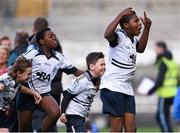 23 October 2014; John Bosco Ezidinma, St. Martin De Porres, Aylesbury, leads the celebrations at the final whistle after winning the Corn Matt Griffin final. Allianz Cumann na mBunscol Finals, Croke Park, Dublin. Picture credit: Pat Murphy / SPORTSFILE