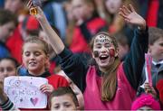 23 October 2014; St. Colmcille's SNS, Knocklyon, supporters watch the Austin Finn Shield final. Allianz Cumann na mBunscol Finals, Croke Park, Dublin. Picture credit: Pat Murphy / SPORTSFILE