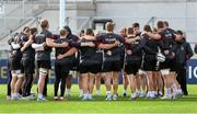 24 October 2014; Ulster players in a huddle before the captain's run ahead of their European Rugby Champions Cup 2014/15, Pool 3, Round 2, game against RC Toulon on Saturday. Ulster Rugby Captain's Run, Kingspan Stadium, Ravenhill Park, Belfast, Co. Antrim. Picture credit: John Dickson / SPORTSFILE