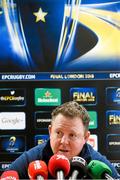 24 October 2014; Leinster head coach Matt O'Connor during a press conference ahead of their European Rugby Champions Cup, Pool 2, Round 2, match against Castres on Sunday. Leinster Rugby Press Conference, Leinster Rugby HQ, Belfield, Dublin. Picture credit: Pat Murphy / SPORTSFILE