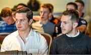 24 October 2014; Philip Greene, Sligo, left, and Brian Mulvihill, Tipperary, in attendance at a Gaelic Players Association Annual General Meeting 2014. Gibson Hotel, Dublin. Picture credit: Brendan Moran / SPORTSFILE