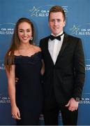 24 October 2014; Mayo footballer Cillian O'Connor and Ciara Ruddy at the GAA GPA All-Star Awards 2014, sponsored by Opel, in the Convention Centre, Dublin. Photo by Sportsfile