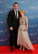 24 October 2014; Donegal footballer Paul Durcan and Edel Gannon at the GAA GPA All-Star Awards 2014, sponsored by Opel, in the Convention Centre, Dublin. Picture credit: Brendan Moran / SPORTSFILE