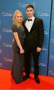 24 October 2014; Kildare hurler Gerry Keegan and Aoife O'Brien at the GAA GPA All-Star Awards 2014, sponsored by Opel, in the Convention Centre, Dublin. Picture credit: Brendan Moran / SPORTSFILE