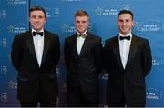 24 October 2014; Tipperary hurlers, from left, Shane McGrath, Paul Morris and Cathal Barrett at the GAA GPA All-Star Awards 2014, sponsored by Opel, in the Convention Centre, Dublin. Picture credit: Brendan Moran / SPORTSFILE