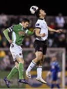 24 October 2014; Patrick Hoban, Dundalk, in action against John Dunleavy, Cork City. SSE Airtricity League Premier Division, Dundalk v Cork City, Oriel Park, Dundalk, Co. Louth. Picture credit: Ramsey Cardy / SPORTSFILE