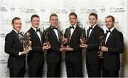 24 October 2014; Kilkenny players, from left, Richie Hogan, Paul Murphy, Cillian Buckley, Colin Fennelly, TJ Reid and JJ Delaney with their 2014 GAA GPA All-Star awards at the 2014 GAA GPA All-Star Awards, sponsored by Opel. Convention Centre, Dublin. Photo by Sportsfile