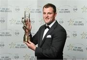 24 October 2014; Donegal footballer Michael Murphy with his 2014 GAA GPA All-Star award at the 2014 GAA GPA All-Star Awards, sponsored by Opel. Convention Centre, Dublin. Photo by Sportsfile