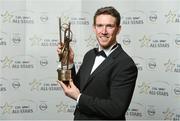 24 October 2014; Limerick hurler Seamus Hickey with his 2014 GAA GPA All-Star award at the 2014 GAA GPA All-Star Awards, sponsored by Opel. Convention Centre, Dublin. Photo by Sportsfile