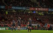 24 October 2014; Ian Keatley, Munster, kicks a penalty. European Rugby Champions Cup 2014/15, Pool 1, Round 2, Munster v Saracens. Thomond Park, Limerick. Picture credit: Diarmuid Greene / SPORTSFILE
