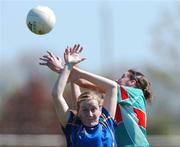 18 April 2007; Kylie Murphy, St. Leo's, Carlow, in action against Orla Cotter, Loreto, Fermoy. Pat The Baker Post Primary Schools All-Ireland Senior A Finals, St. Leo's, Carlow v Loreto, Fermoy, Cork, Leahy Park, Cashel, Co. Tipperary. Picture credit: David Maher / SPORTSFILE