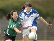 19 April 2007; Claire Ryan, St Josephs, Castlebar, Mayo, in action against Aoife Nagle, Ard Scoil nDeise, Dungarvan, Waterford. Pat The Baker Post Primary Schools All-Ireland Senior C Finals, St Josephs, Castlebar, Mayo v Ard Scoil nDeise, Dungarvan, Waterford, Cusack park, Ennis, Co. Clare. Picture credit: Pat Murphy / SPORTSFILE