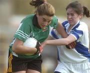 19 April 2007; Shona Curran, Ard Scoil nDeise, Dungarvan, Waterford, in action against Aoife Conroy, St Josephs, Castlebar, Mayo. Pat The Baker Post Primary Schools All-Ireland Senior C Finals, St Josephs, Castlebar, Mayo v Ard Scoil nDeise, Dungarvan, Waterford, Cusack Park, Ennis, Co. Clare. Picture credit: Pat Murphy / SPORTSFILE