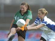 19 April 2007; Kelly Dwane, Ard Scoil nDeise, Dungarvan, Waterford, in action against Lisa McManaman, St Josephs, Castlebar, Mayo. Pat The Baker Post Primary Schools All-Ireland Senior C Finals, St Josephs, Castlebar, Mayo v Ard Scoil nDeise, Dungarvan, Waterford, Cusack Park, Ennis, Co. Clare. Picture credit: Pat Murphy / SPORTSFILE