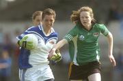 19 April 2007; Orla Conlon, St Josephs, Castlebar, Mayo, in action against Elaine Flavin, Ard Scoil nDeise, Dungarvan, Waterford. Pat The Baker Post Primary Schools All-Ireland Senior C Finals, St Josephs, Castlebar, Mayo v Ard Scoil nDeise, Dungarvan, Waterford, Cusack Park, Ennis, Co. Clare. Picture credit: Pat Murphy / SPORTSFILE