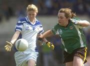19 April 2007; Olivia Tolster, St Josephs, Castlebar, Mayo, in action against Aoife Dunford, Ard Scoil nDeise, Dungarvan, Waterford. Pat The Baker Post Primary Schools All-Ireland Senior C Finals, St Josephs, Castlebar, Mayo v Ard Scoil nDeise, Dungarvan, Waterford, Cusack Park, Ennis, Co. Clare. Picture credit: Pat Murphy / SPORTSFILE