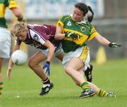 22 April 2007; Yvonne Daly, Galway, in action against Jenny Johnson, Kerry. Suzuki Ladies National Football League, Division 1 Semi-Final, Galway v Kerry, Tuam Stadium, Tuam, Co. Galway. Picture credit: Ray Ryan / SPORTSFILE