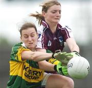 22 April 2007; Margaret O Donoghue, Kerry, in action against Annette Clarke, Galway. Suzuki Ladies National Football League, Division 1 Semi-Final, Galway v Kerry, Tuam Stadium, Tuam, Co. Galway. Picture credit: Ray Ryan / SPORTSFILE