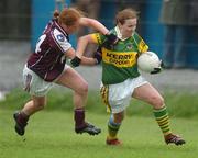 22 April 2007; Patrice Dennehy, Kerry, in action against Sarah Noone, Galway. Suzuki Ladies National Football League, Division 1 Semi-Final, Galway v Kerry, Tuam Stadium, Tuam, Co. Galway. Picture credit: Ray Ryan / SPORTSFILE