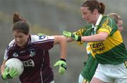 22 April 2007; Niamh Fahy, Galway, in action against Grainne Ni Fhiatharta, Kerry. Suzuki Ladies National Football League, Division 1 Semi-Final, Galway v Kerry, Tuam Stadium, Tuam, Co. Galway. Picture credit: Ray Ryan / SPORTSFILE
