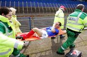 21 April 2007; Oran Kearney, Linfield, is stretchered off the field after injury with suspected Cruciate ligament damage. Carnegie Premier League, Linfield v Glenavon, Windsor Park, Belfast, Co. Antrim. Picture credit; Oliver McVeigh / SPORTSFILE