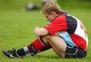 21 April 2007; Jonny Lowe, Belfast Harlequins, shows his disapointment after the game. AIB League Division One, UCD v Belfast Harlequins, Belfield Bowl, University College Dublin, Dublin. Picture credit: Ray McManus / SPORTSFILE