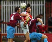 23 April 2007; Darragh Mcguire, St Patrick's Athletic, in action against Steven Gray, left and Simon Webb, Drogheda United. Setanta Cup Semi-Final, St Patrick's Athletic v Drogheda United, Richmond Park, Dublin. Picture credit: David Maher / SPORTSFILE