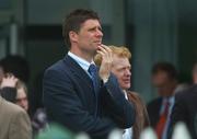 25 April 2007; Sunderland AFC Chairman Niall Quinn considers his options during the days racing. Punchestown National Hunt Festival, Punchestown Racecourse, Co. Kildare. Picture credit: Brian Lawless / SPORTSFILE