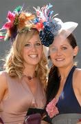 27 April 2007; Race fans Sarah and Lisa Crookes, from Rathcoole, Co. Dublin, enjoying the days racing at the Punchestown National Hunt Festival. Punchestown Racecourse, Co. Kildare. Photo by Sportsfile