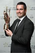 24 October 2014; Donegal footballer Paul Durcan with his 2014 GAA GPA All-Star award at the 2014 GAA GPA All-Star Awards, sponsored by Opel. Convention Centre, Dublin. Photo by Sportsfile
