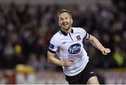 24 October 2014; Dundalk's Stephen O'Donnell celebrates scoring his side's first goal. SSE Airtricity League Premier Division, Dundalk v Cork City, Oriel Park, Dundalk, Co. Louth. Picture credit: Ramsey Cardy / SPORTSFILE