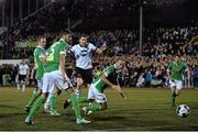 24 October 2014; Brian Gartland, Dundalk, scores his side's second goal of the game. SSE Airtricity League Premier Division, Dundalk v Cork City, Oriel Park, Dundalk, Co. Louth. Picture credit: Ramsey Cardy / SPORTSFILE