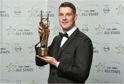 24 October 2014; Tipperary hurler Seamus Callanan with his 2014 GAA GPA All-Star award at the 2014 GAA GPA All-Star Awards, sponsored by Opel. Convention Centre, Dublin. Photo by Sportsfile